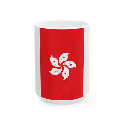 Flag of Hong Kong vertical (China) White Coffee Mug 15oz - Go Mug Yourself