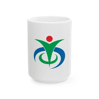 Flag of Honjo Saitama (Japan) White Coffee Mug 15oz - Go Mug Yourself