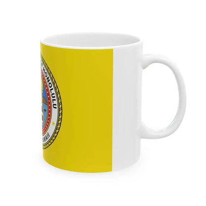Flag of Honolulu Hawaii (United States) White Coffee Mug - Go Mug Yourself