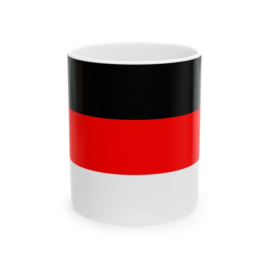 Flag of Horni Pocernice (Czech Republic) White Coffee Mug-11oz-Go Mug Yourself