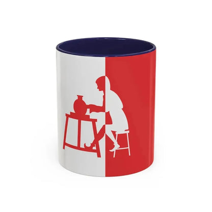 Flag of Horningsea UK - Accent Coffee Mug 11oz Navy - Go Mug Yourself