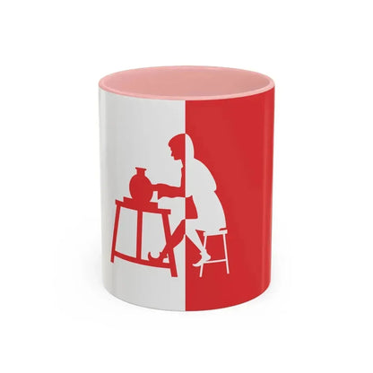 Flag of Horningsea UK - Accent Coffee Mug 11oz Pink - Go Mug Yourself