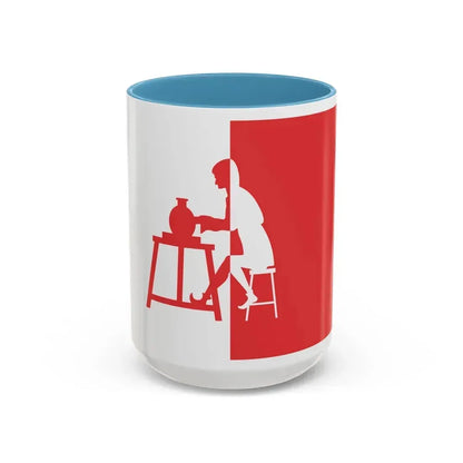 Flag of Horningsea UK - Accent Coffee Mug 15oz Light Blue - Go Mug Yourself