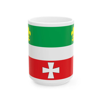 Flag of Hoshcha raion (Ukraine) White Coffee Mug 15oz - Go Mug Yourself