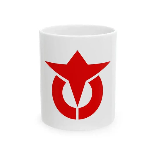 Flag of Hotaka Nagano 1963-2005 (Japan) White Coffee Mug 11oz - Go Mug Yourself