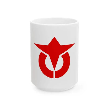Flag of Hotaka Nagano 1963-2005 (Japan) White Coffee Mug 15oz - Go Mug Yourself
