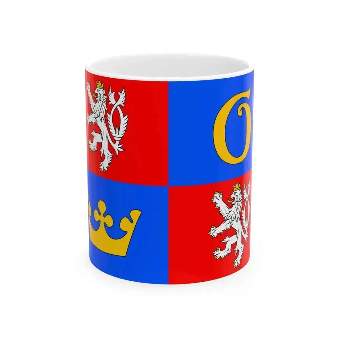 Flag of Hradec Kralove Region (Czech Republic) White Coffee Mug 11oz - Go Mug Yourself