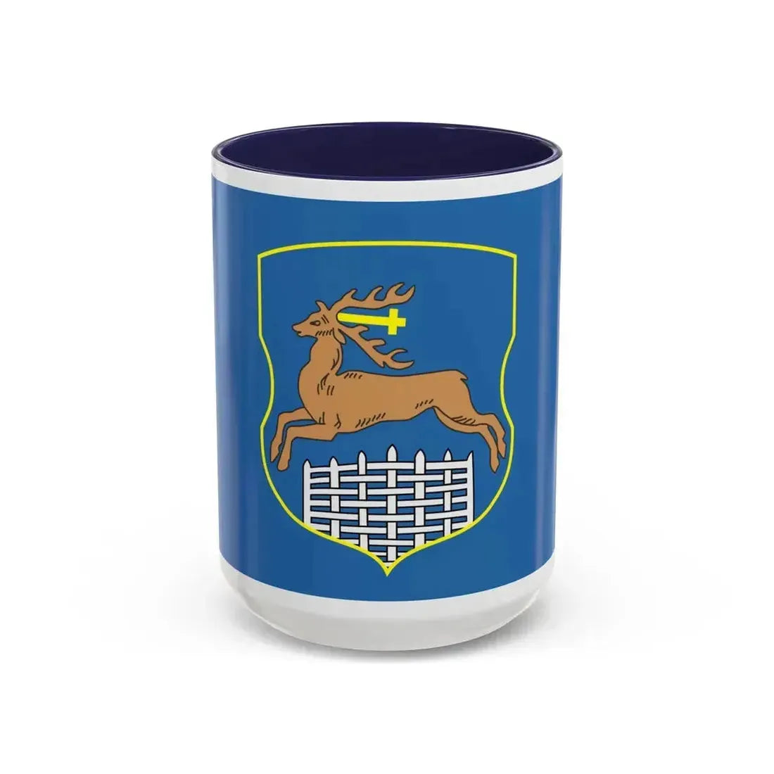 Flag of Hrodna  Horadnia  Grodno Russia - Accent Coffee Mug 15oz Navy - Go Mug Yourself
