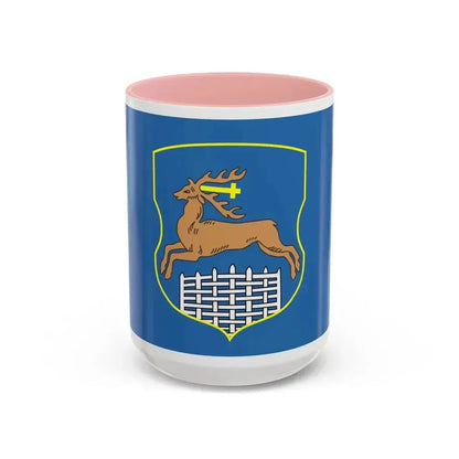 Flag of Hrodna  Horadnia  Grodno Russia - Accent Coffee Mug 15oz Pink - Go Mug Yourself