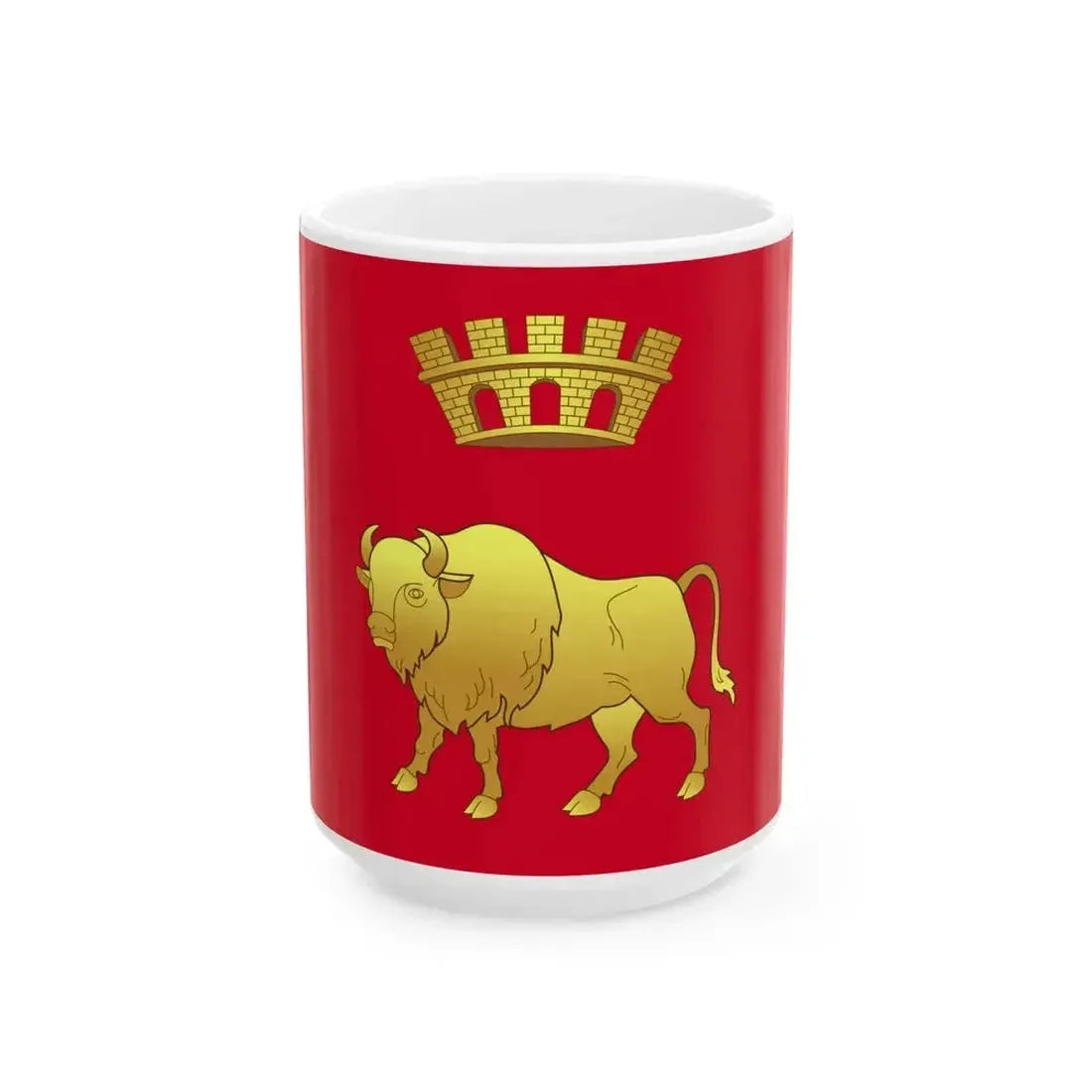 Flag of Hrodna Voblasts (Belarus) White Coffee Mug 15oz - Go Mug Yourself