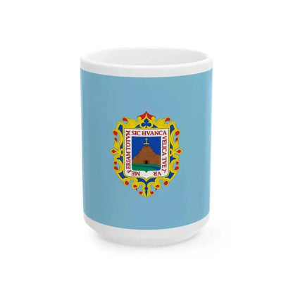Flag of Huancavelica (Peru) White Coffee Mug 15oz - Go Mug Yourself