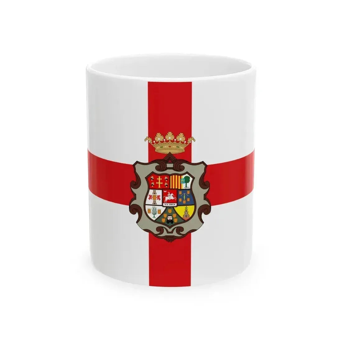 Flag of Huesca Spain - White Coffee Mug 11oz - Go Mug Yourself