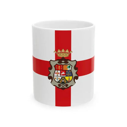 Flag of Huesca Spain - White Coffee Mug 11oz - Go Mug Yourself