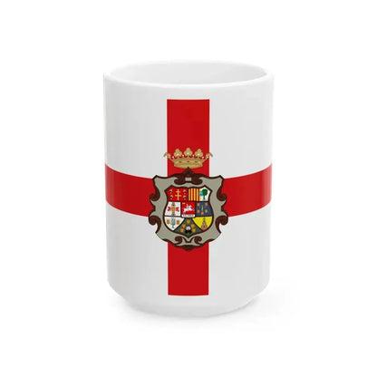 Flag of Huesca Spain - White Coffee Mug 15oz - Go Mug Yourself