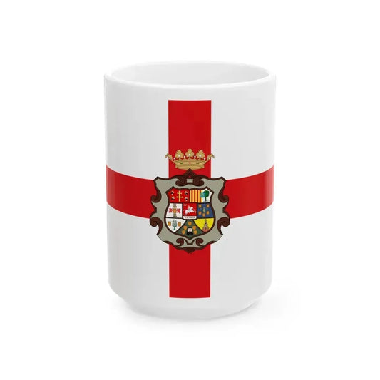 Flag of Huesca Spain - White Coffee Mug 15oz - Go Mug Yourself