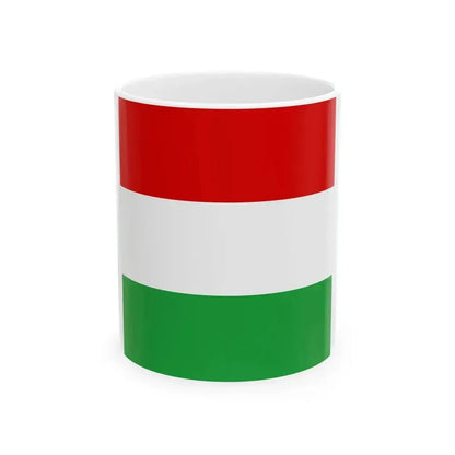 Flag of Hungary 1-1 (Hungary) White Coffee Mug 11oz - Go Mug Yourself