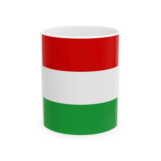 Flag of Hungary 1-1 (Hungary) White Coffee Mug 11oz - Go Mug Yourself