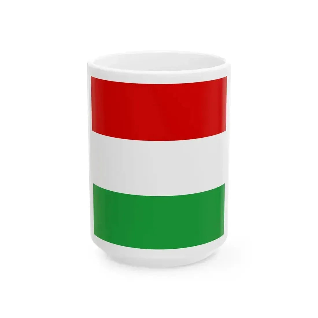 Flag of Hungary 1-1 (Hungary) White Coffee Mug 15oz - Go Mug Yourself