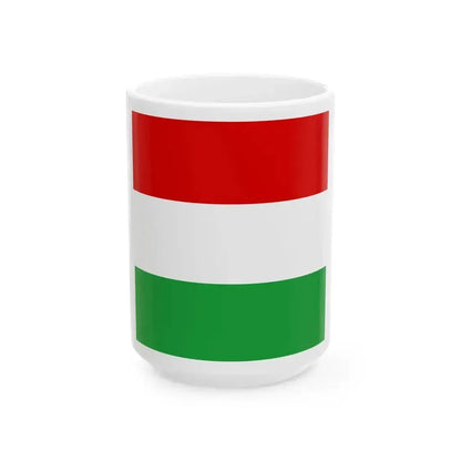 Flag of Hungary 1-1 (Hungary) White Coffee Mug 15oz - Go Mug Yourself