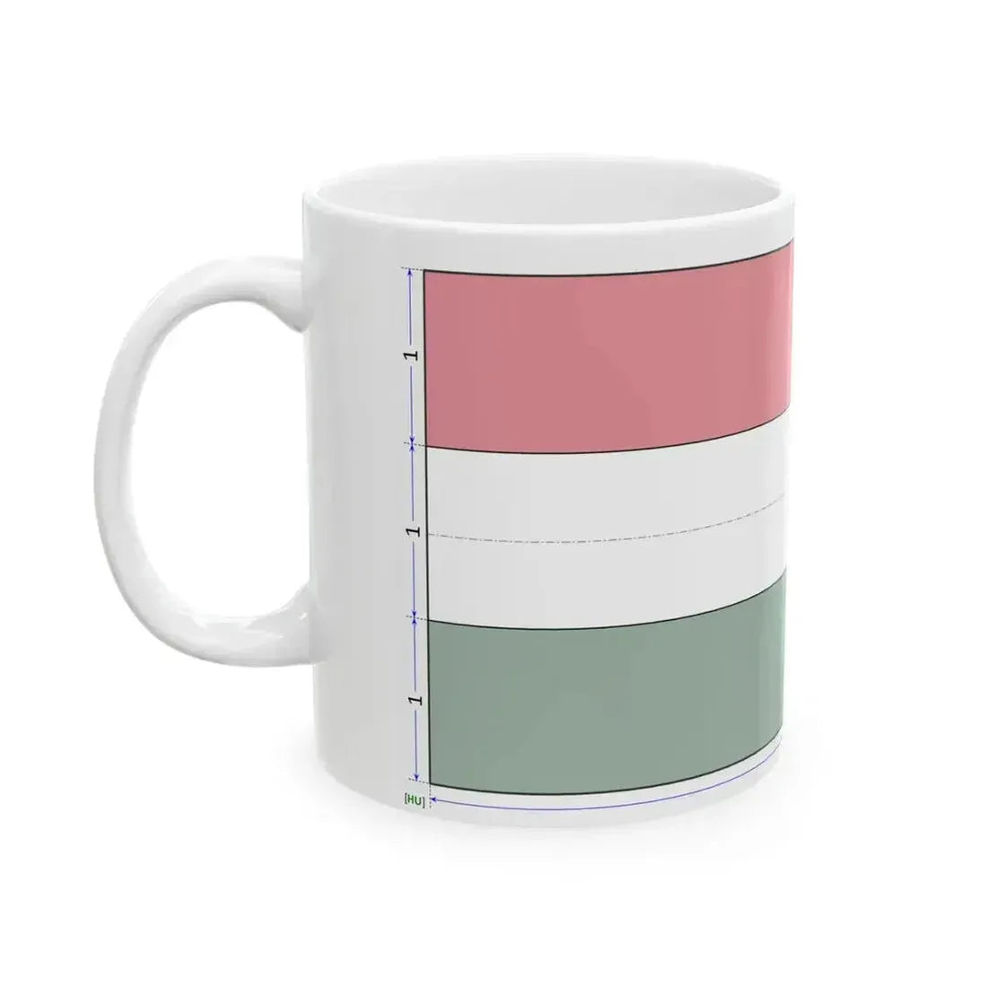 Flag of Hungary 1-2 construction sheet (Hungary) White Coffee Mug - Go Mug Yourself
