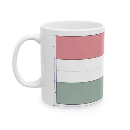 Flag of Hungary 1-2 construction sheet (Hungary) White Coffee Mug - Go Mug Yourself