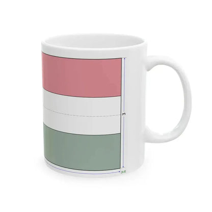 Flag of Hungary 1-2 construction sheet (Hungary) White Coffee Mug - Go Mug Yourself