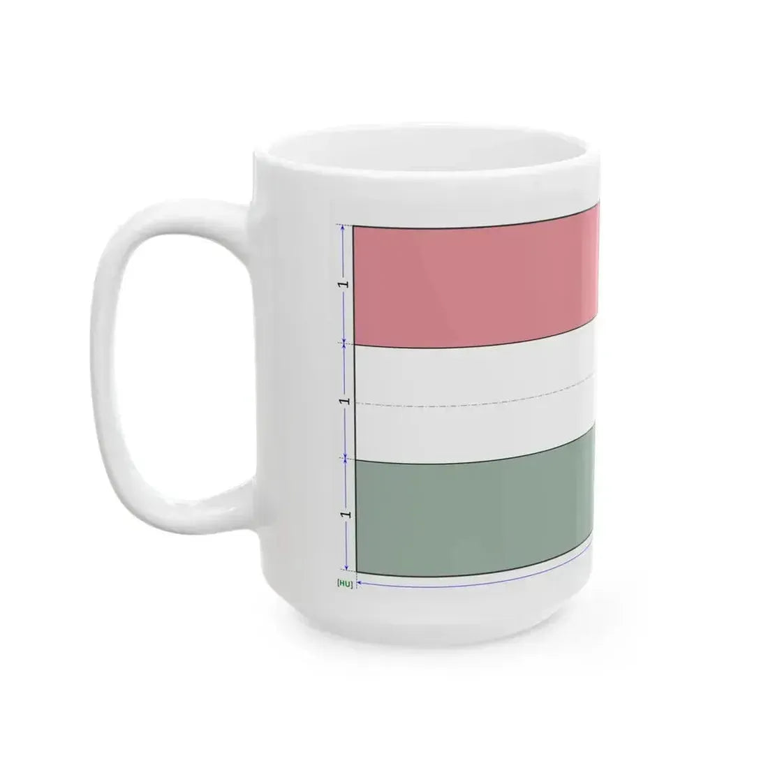 Flag of Hungary 1-2 construction sheet (Hungary) White Coffee Mug - Go Mug Yourself