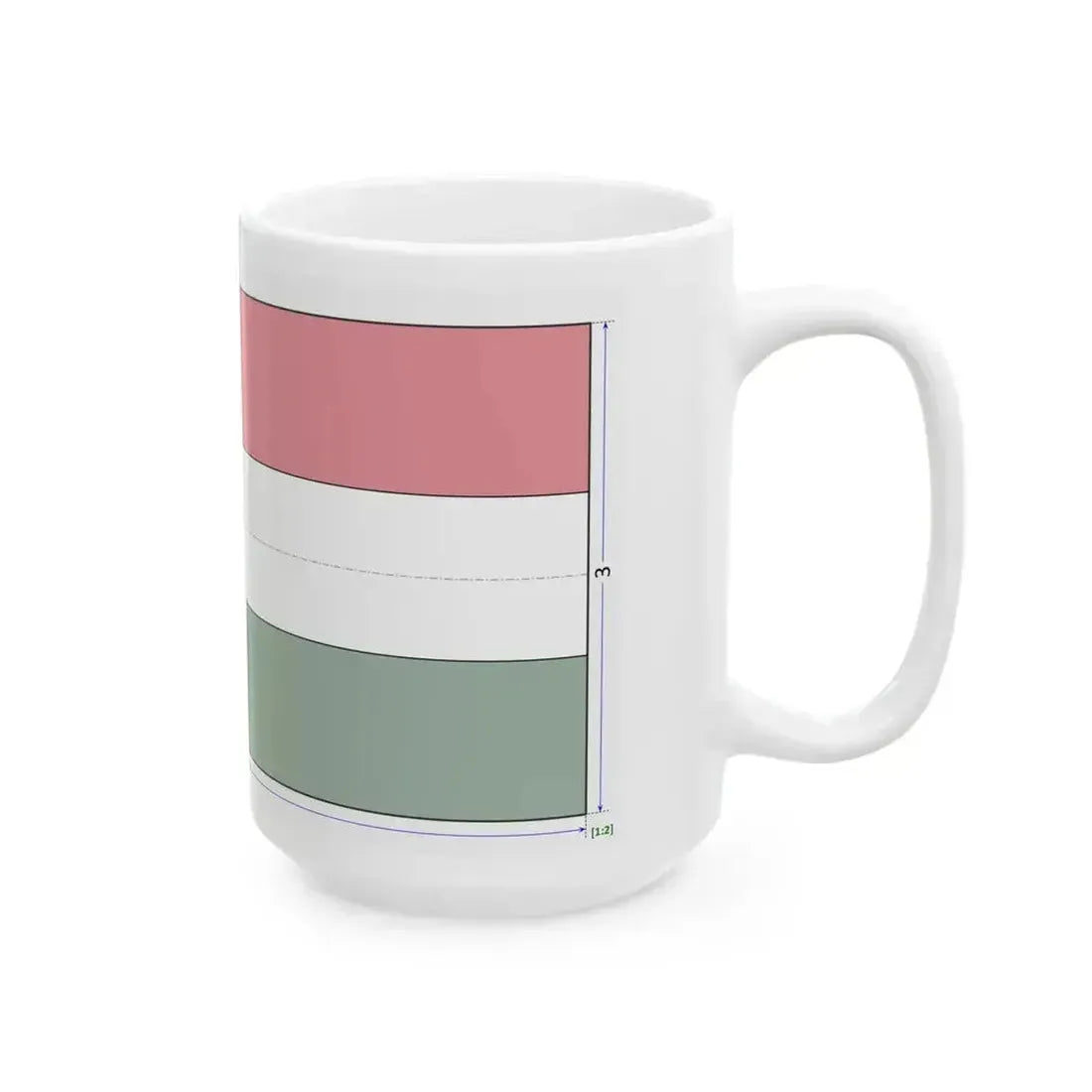Flag of Hungary 1-2 construction sheet (Hungary) White Coffee Mug - Go Mug Yourself