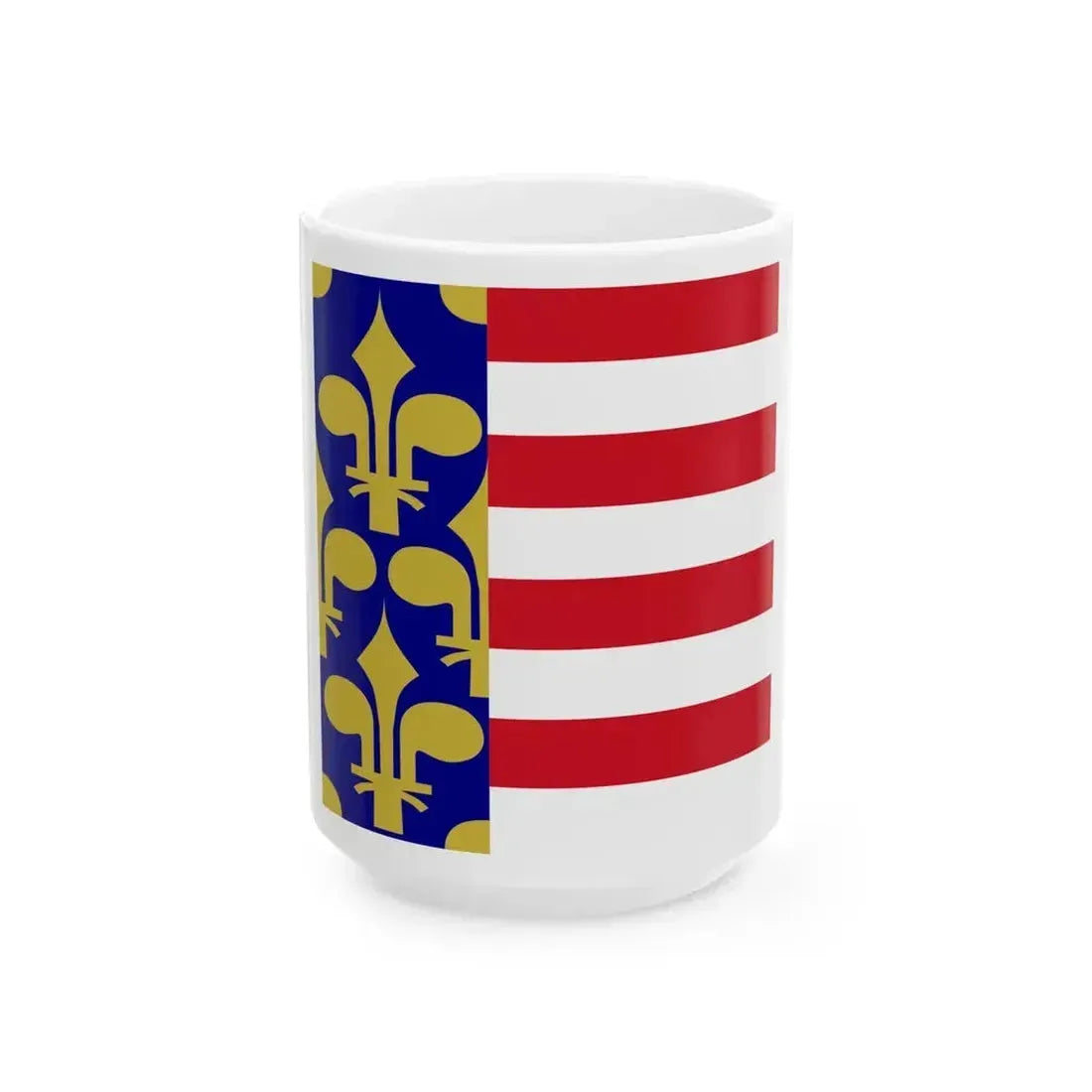 Flag of Hungary 1301-1382 rectangular (Hungary) White Coffee Mug 15oz - Go Mug Yourself