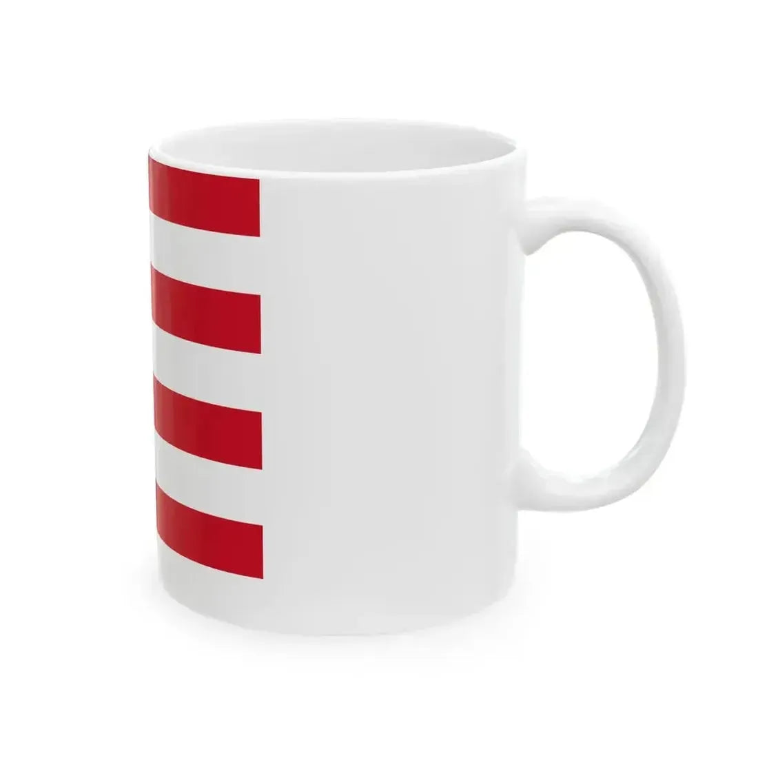 Flag of Hungary 1301-1382 rectangular (Hungary) White Coffee Mug - Go Mug Yourself