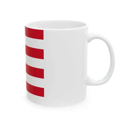 Flag of Hungary 1301-1382 rectangular (Hungary) White Coffee Mug - Go Mug Yourself
