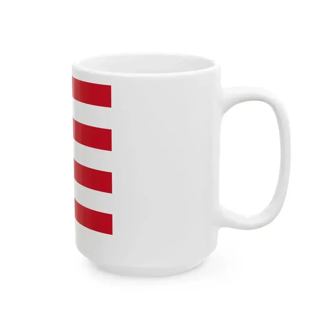 Flag of Hungary 1301-1382 rectangular (Hungary) White Coffee Mug - Go Mug Yourself