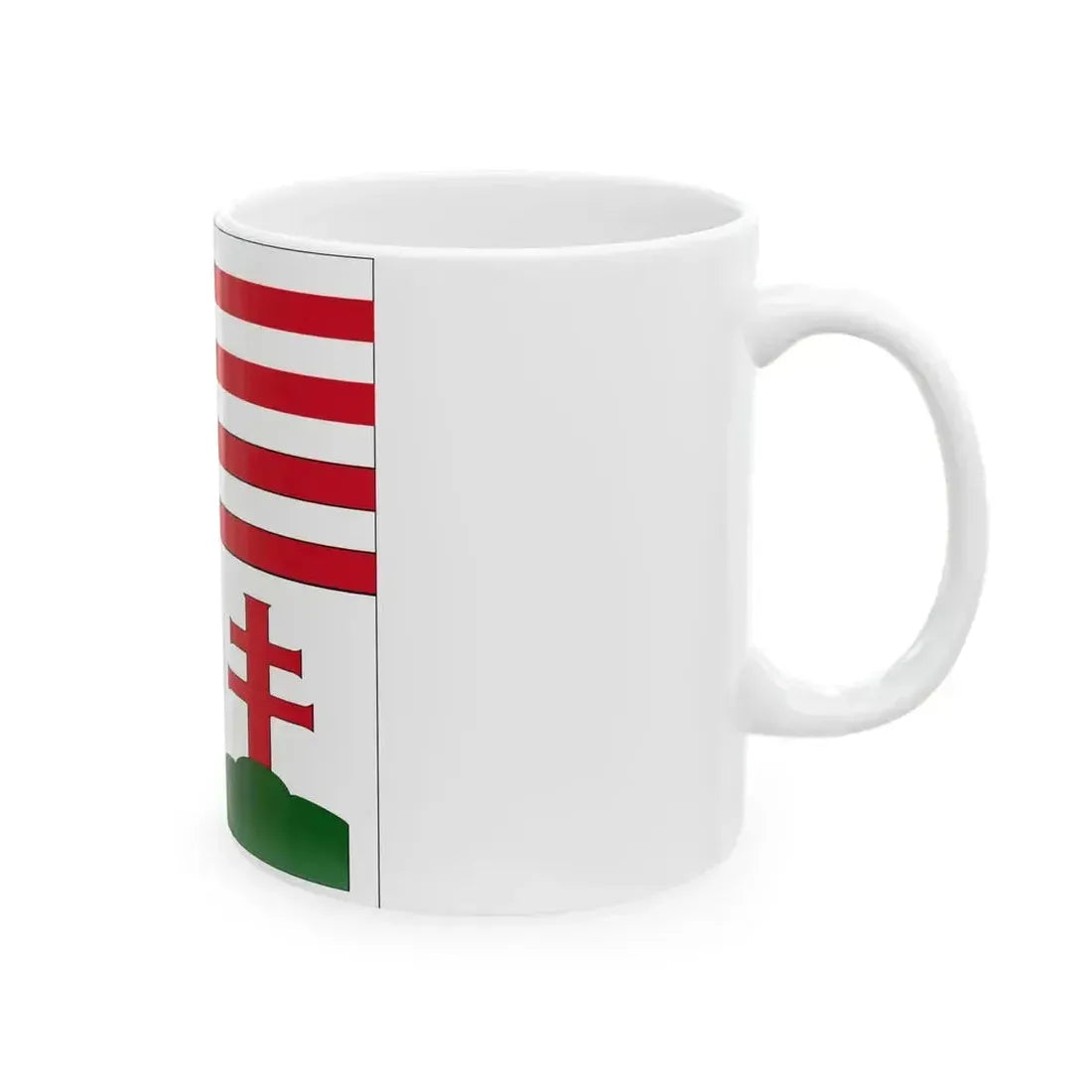 Flag of Hungary 15th century rectangular (Hungary) White Coffee Mug - Go Mug Yourself