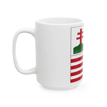 Flag of Hungary 15th century rectangular (Hungary) White Coffee Mug - Go Mug Yourself