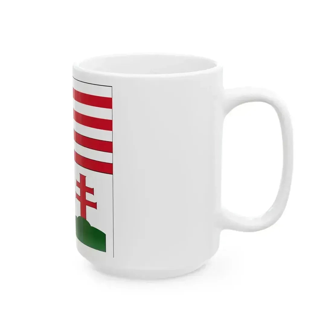 Flag of Hungary 15th century rectangular (Hungary) White Coffee Mug - Go Mug Yourself