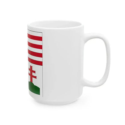 Flag of Hungary 15th century rectangular (Hungary) White Coffee Mug - Go Mug Yourself