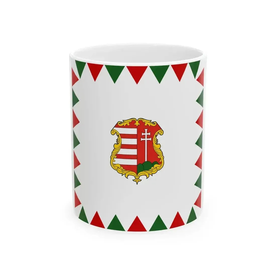 Flag of Hungary 1848 (Hungary) White Coffee Mug 11oz - Go Mug Yourself