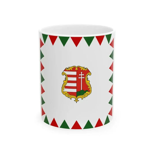 Flag of Hungary 1848 (Hungary) White Coffee Mug 11oz - Go Mug Yourself