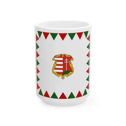 Flag of Hungary 1848 (Hungary) White Coffee Mug 15oz - Go Mug Yourself