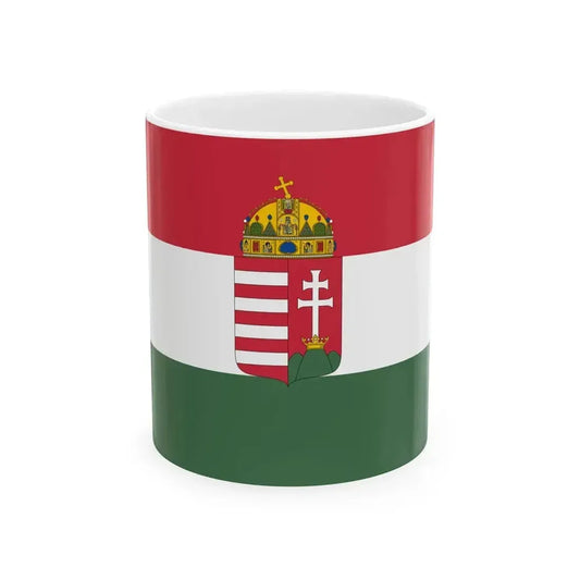 Flag of Hungary 1869-1874 3-2 aspect ratio (Hungary) White Coffee Mug 11oz - Go Mug Yourself