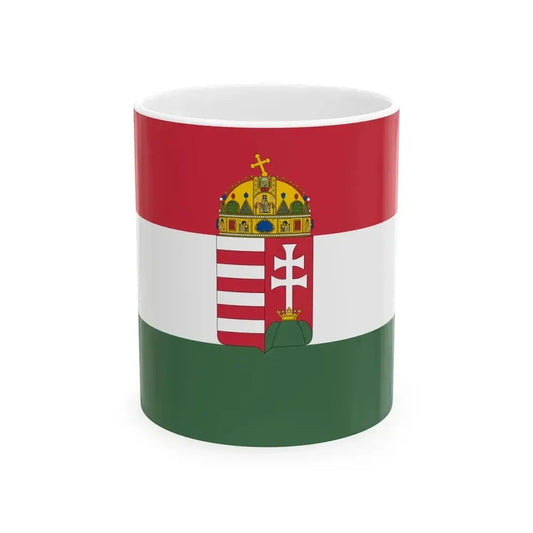 Flag of Hungary 1874-1896 3-2 aspect ratio (Hungary) White Coffee Mug 11oz - Go Mug Yourself
