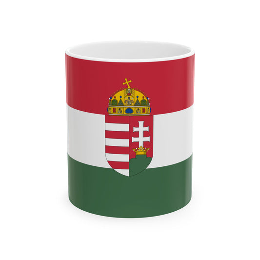 Flag of Hungary 1896-1915 3-2 aspect ratio (Austria) White Coffee Mug-11oz-Go Mug Yourself