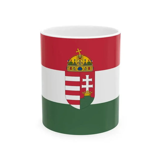 Flag of Hungary 1896-1915 3-2 aspect ratio (Austria) White Coffee Mug 11oz - Go Mug Yourself