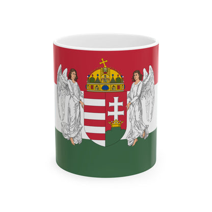 Flag of Hungary 1896-1915 angels 3-2 aspect ratio (Austria) White Coffee Mug-11oz-Go Mug Yourself