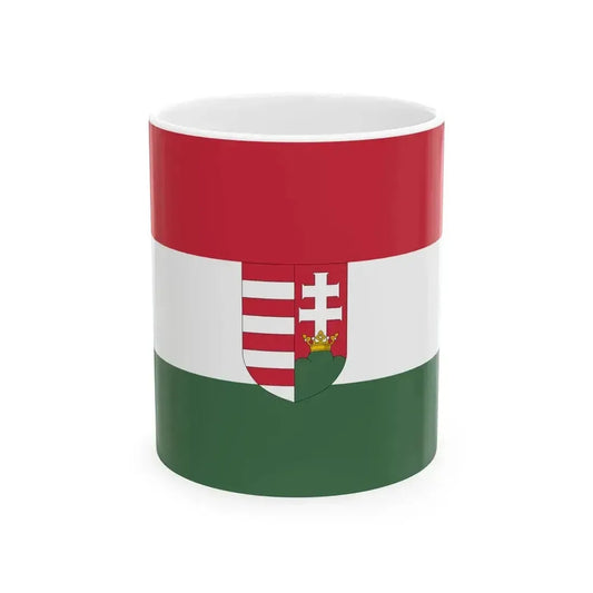 Flag of Hungary 1918-1919 1946-1949 3-2 aspect ratio alternative (Hungary) White Coffee Mug 11oz - Go Mug Yourself