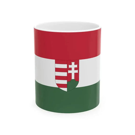Flag of Hungary 1918-1919 3-2 aspect ratio (Hungary) White Coffee Mug 11oz - Go Mug Yourself