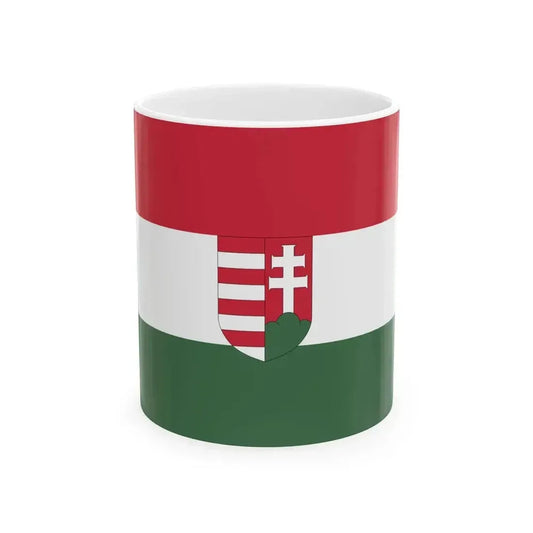 Flag of Hungary 1918-1919 (Hungary) White Coffee Mug 11oz - Go Mug Yourself