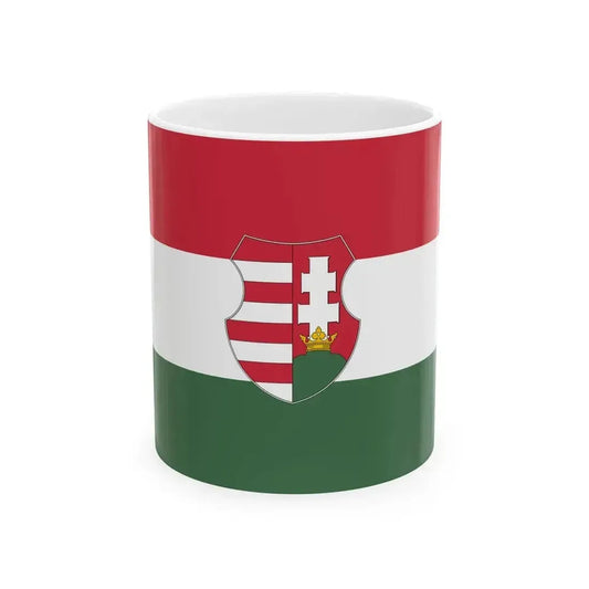 Flag of Hungary 1946-1949 1956-1957 (Hungary) White Coffee Mug 11oz - Go Mug Yourself