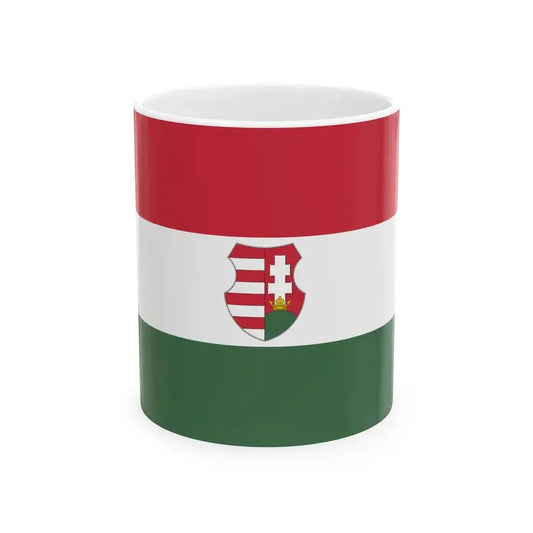 Flag of Hungary 1946-1949 1956-1957 variant (Hungary) White Coffee Mug 11oz - Go Mug Yourself