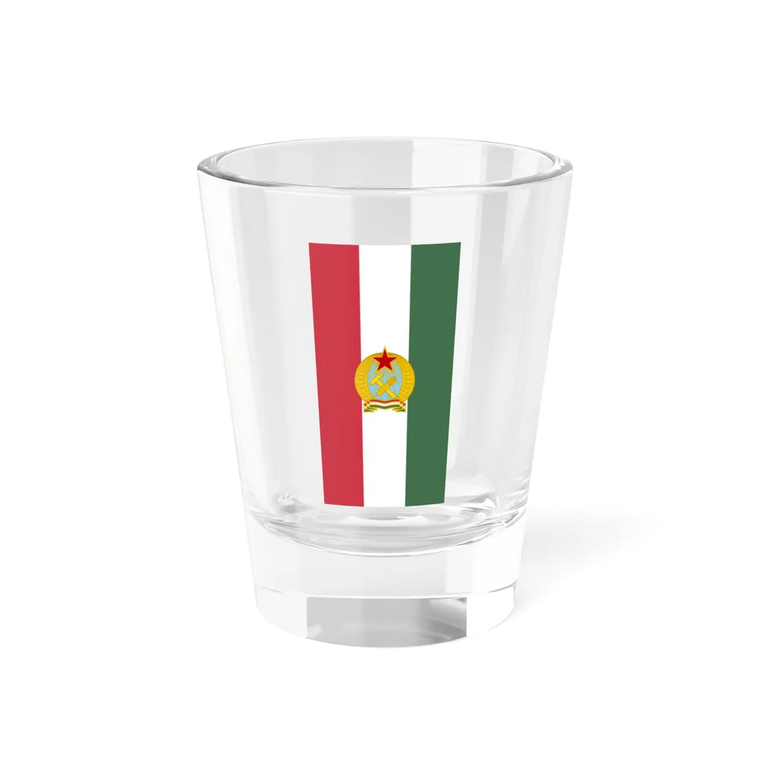Flag of Hungary 1949-1956 vertical (Hungary) Shot Glass 1.5oz 1.5oz - Go Mug Yourself